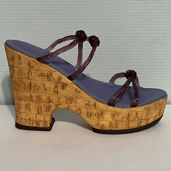 Just the Right Shoe "Cork Wedge" #25093 (1999) Miniature Shoe - Picture 7 of 9